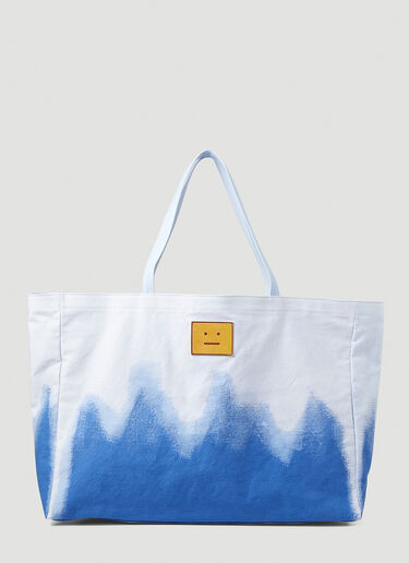 Acne Studios Logo Patch Bleached Tote Bag White acn0347011
