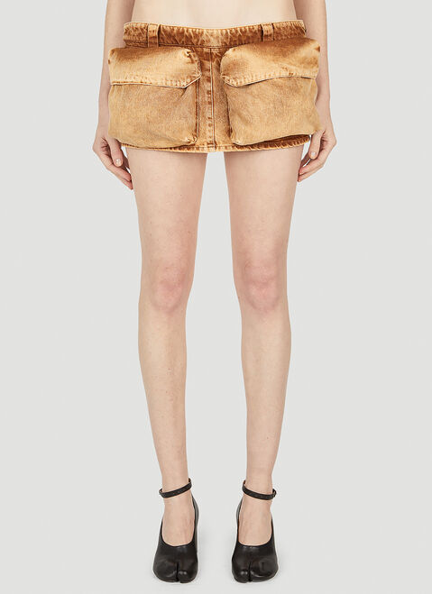 Diesel 패치 포켓 미니 스커트 블루 dsl0252036
