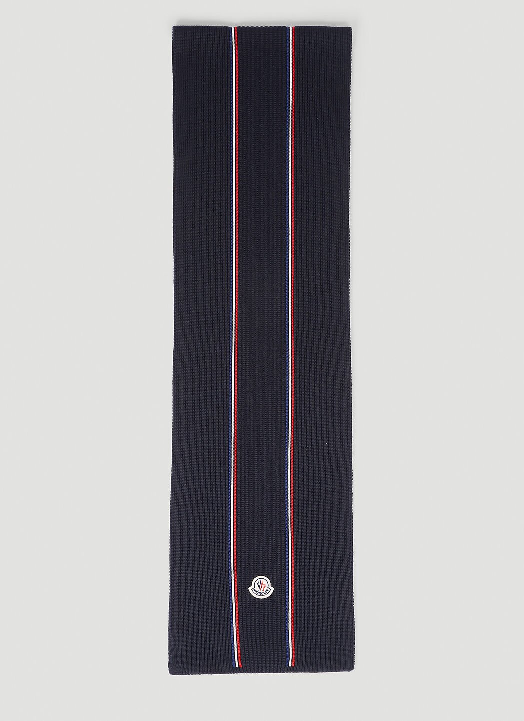 Moncler Men s Logo Patch Scarf in Navy LN CC