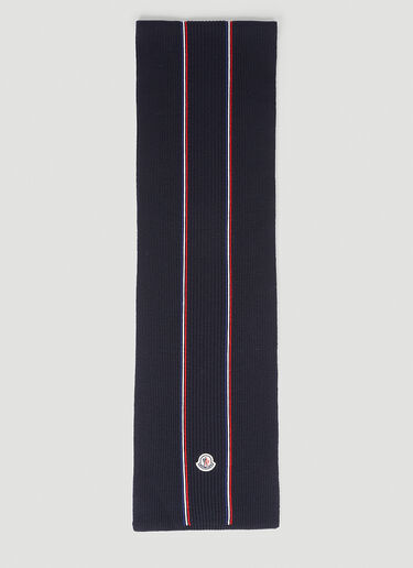 Moncler 徽标贴饰围巾 黑色 mon0153045