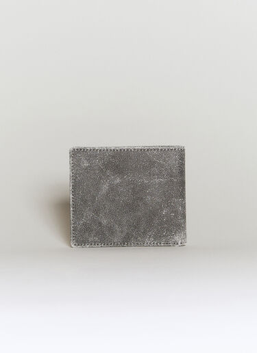 Vivienne Westwood Distressed Bi-Fold Leather Wallet Grey vvw0155020