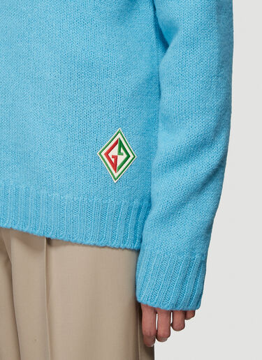 Gucci Logo Patch Sweater Blue guc0137022