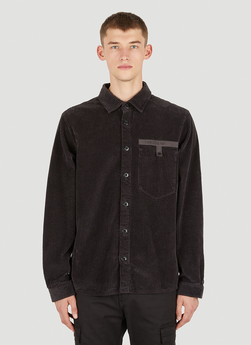 Stone island cord hotsell overshirt