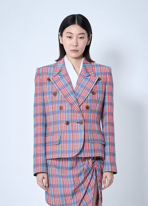 Vivienne Westwood Check Blazer Red vvw0260001