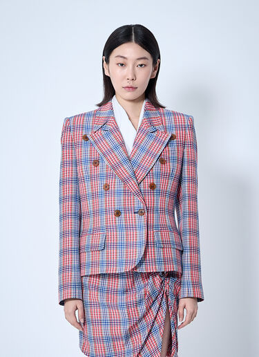 Vivienne Westwood 格纹西装外套  红色 vvw0260001