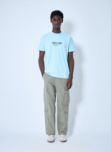 Metalwood Logo Motif T-Shirt Light Blue met0160004
