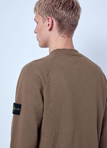 Stone Island Sweatshirt with Logo Patch Brown sto0165092