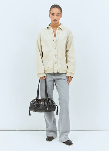 Joie Nappa Leather Shoulder Bag Miu Miu Joie Nappa Leather Shoulder Bag Black miu0258043