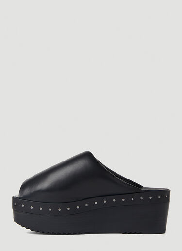 Rick Owens Platform Clog Mules Black ric0251047