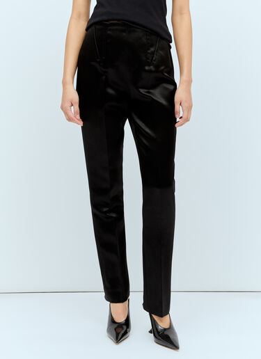 Sportmax Satin Tailored Pants Black spx0256022