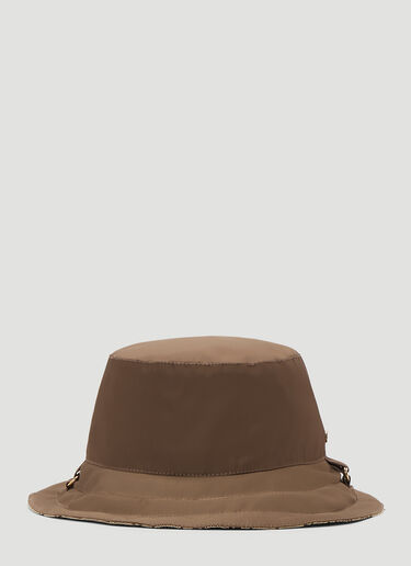 Gucci リバーシブルバケットハット ブラウン guc0350002