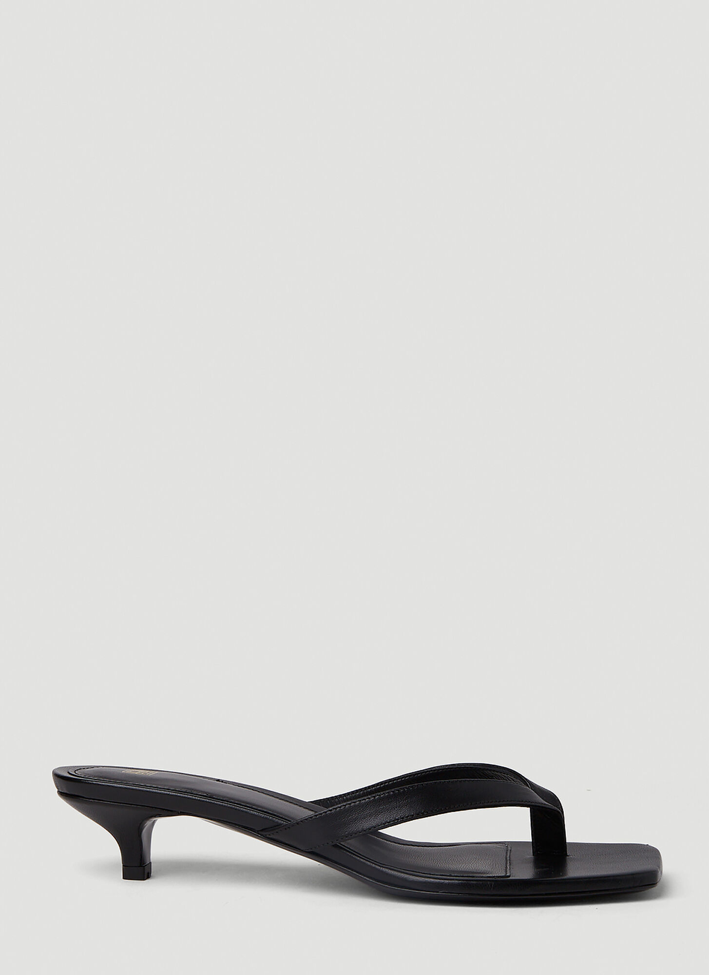 Shop Totême Flip Flop Kitten Heels In Black
