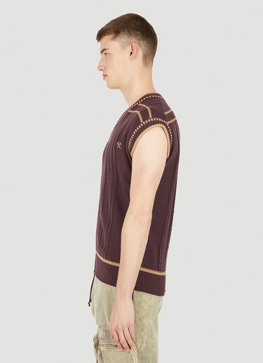 GmbH Ruched Sleeveless Sweater Burgundy gmb0150014