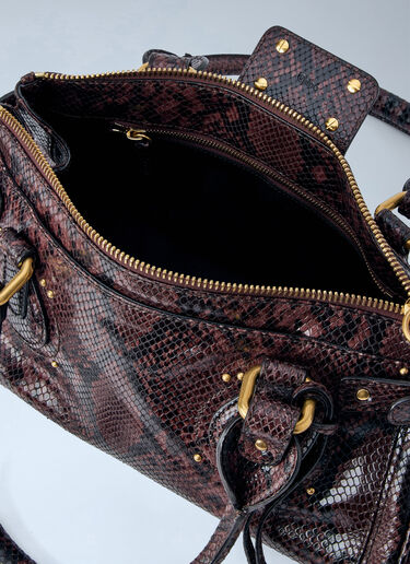 LN-CC® - Chloé: Paddington Embossed Python Effect Shoulder Bag - Burgundy Chloé Paddington Embossed Python Effect Shoulder Bag Burgundy chl0265046