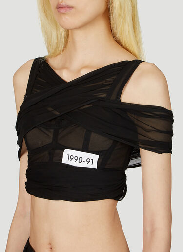 Kim Mesh Cross Over Top Dolce & Gabbana Kim Mesh Cross Over Top Black dol0252002