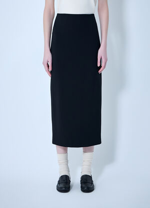 Max Mara Compact Crêpe Jersey Midi Skirt Black max0264314