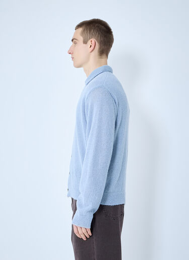 Our Legacy Evening Polo Cardigan Blue our0160010