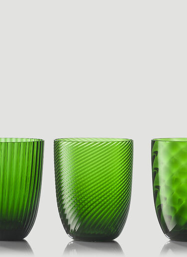 NasonMoretti Set of Six Idra Water Glass Green wps0644550
