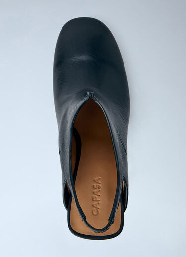 LN-CC® - Capasa Milano: Leather Slingback Mules - Black Capasa Milano Leather Slingback Mules Black cps0266008