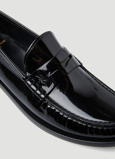 Saint Laurent Le Penny Strap Loafers Black sla0249084