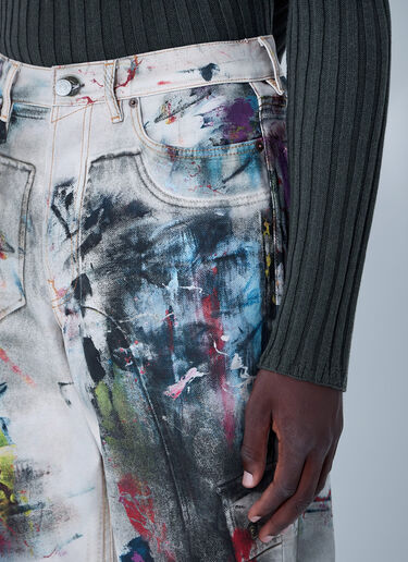 印花牛仔裤  Acne Studios 印花牛仔裤  白色 acn0162008