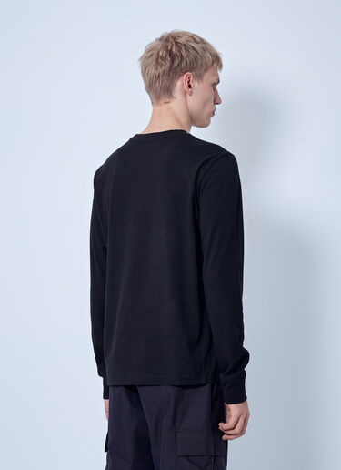 LN-CC® - Moncler: Check Panel Cotton Jersey T-Shirt - Black Moncler Check Panel Cotton Jersey T-Shirt Black mon0166056