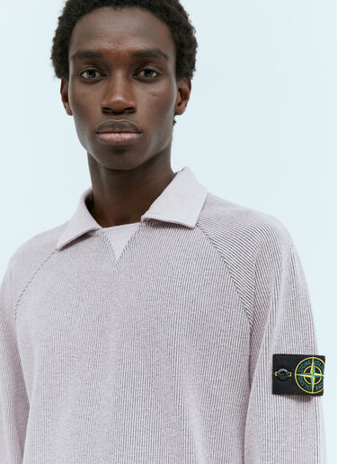 Stone Island Spread Collar Knit Sweater Pink sto0156073