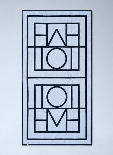 TOTEME Monogram Beach Towel Navy tot0261005