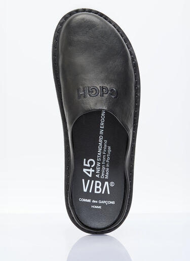 Comme des Garçons Homme x VIBAe Leather Slip-On Shoes Black chv0156001