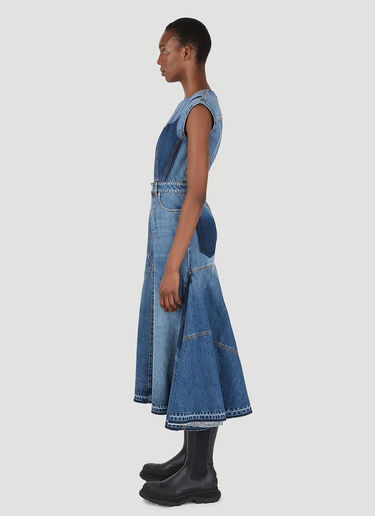 Alexander McQueen Reconstructed Denim Dress Blue amq0246002