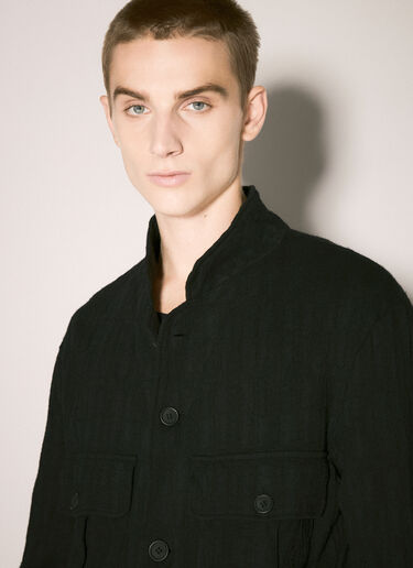 Yohji Yamamoto 질감 마감 셔츠 재킷  블랙 yoy0158012