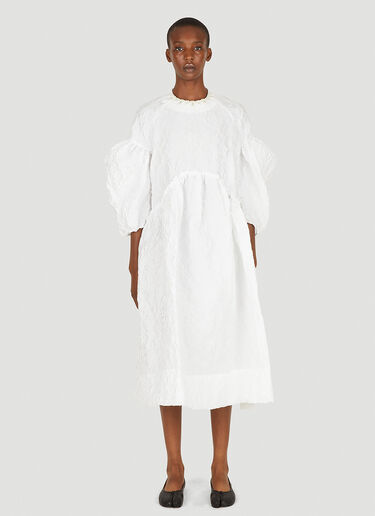 Simone Rocha Signature Sleeve Smock Dress Ivory sra0250007