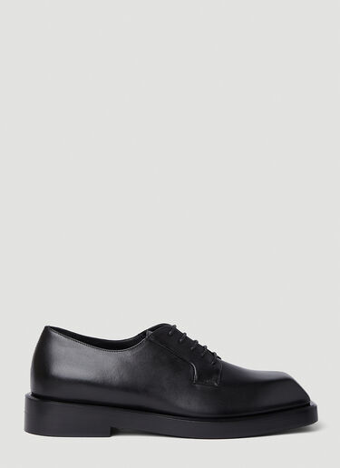 Versace Square Toe Derby Shoes Black ver0151031