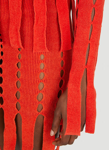 Ambush Knit Cut Out Top Red amb0250015