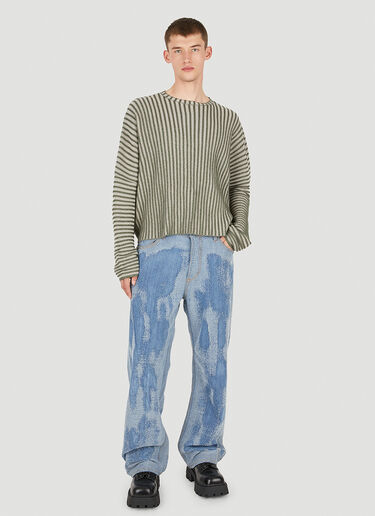 Eckhaus Latta Keyboard Dolman Sweater Grey eck0149007