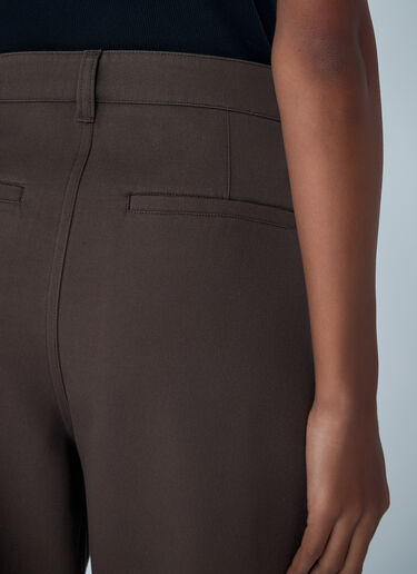TOTEME Cotton Pants Brown tot0262017