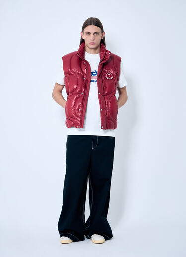 8 Moncler Palm Angels Gwenyth Down Gilet Red mpa0159001