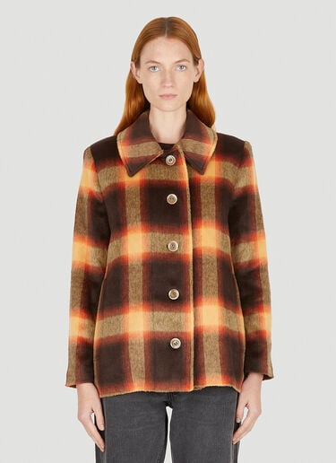 Rodebjer Nomad Plaid Jacket Brown rdj0250007