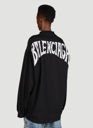 Balenciaga Paris Tropical Long Sleeve T-Shirt Black bal0255020