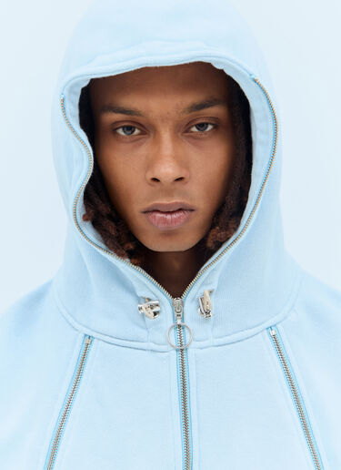 Charlie Constantinou Zip Hybrid Hooded Sweatshirt Blue cco0156007