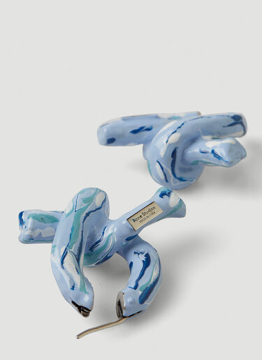 Acne Studios Curved Earrings  Blue acn0246064