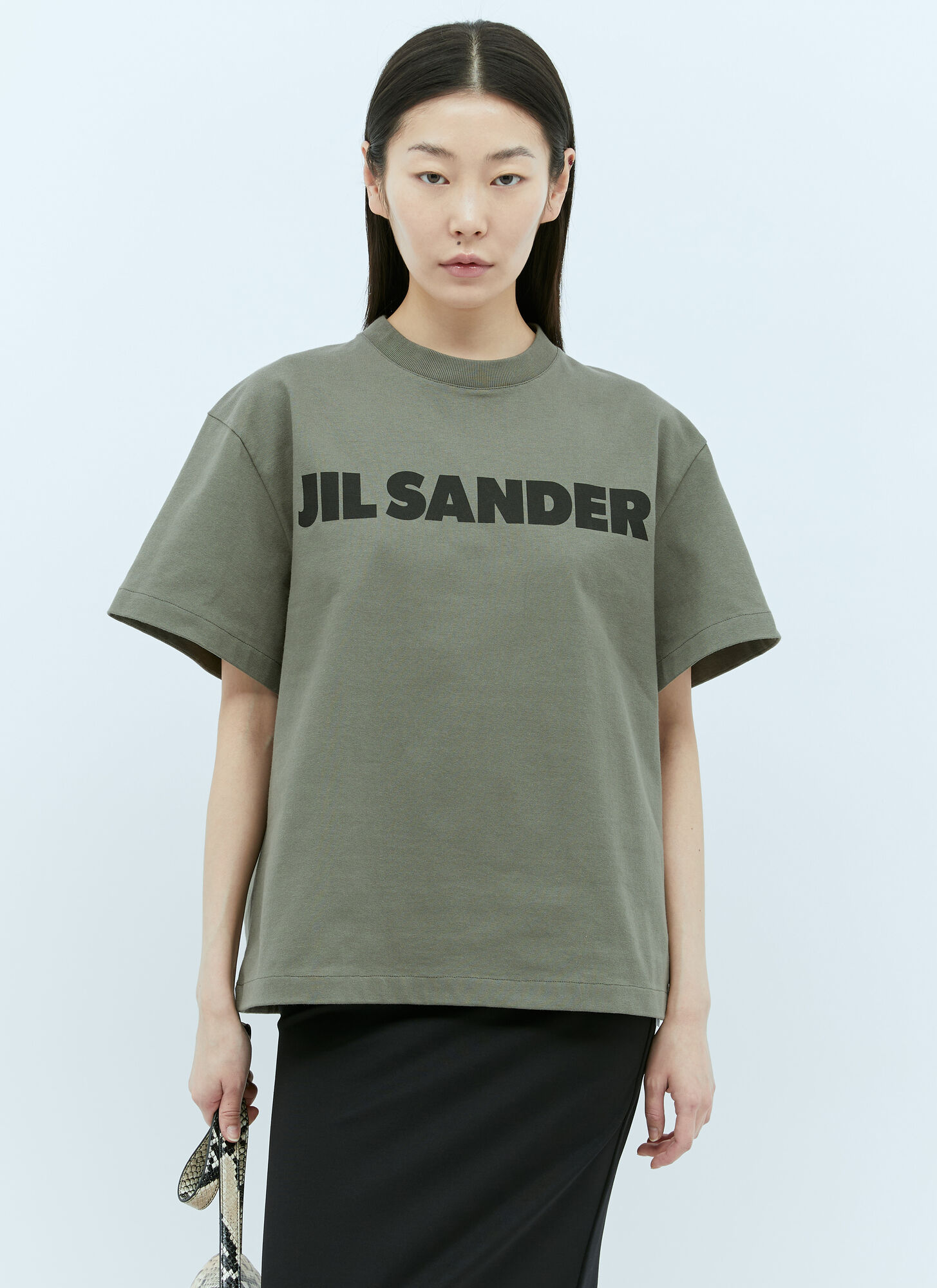 Jil Sander Logo T-shirt In Green