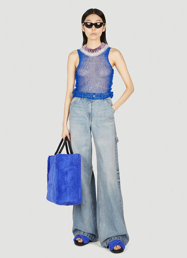 Marni 镂空针织背心 蓝色 mni0252015