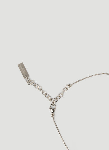 Saint Laurent Romantic Cross Pendant Necklace Silver sla0247088