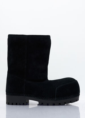 Balenciaga Alaska Faux-Fur Low Boots Black bal0257030
