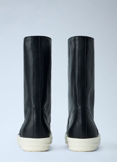 LN-CC® - Rick Owens: High Leather Boots - Black Rick Owens High Leather Boots Black ric0165012