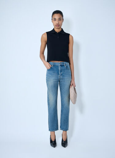 Saint Laurent 90s High-Rise Cropped Slim Jeans Blue sla0263016