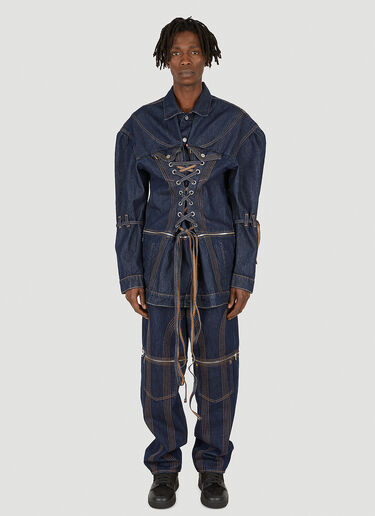 x Levi's Corset Zip Off Trucker Denim Jacket Levi's x No Sesso x Levi's Corset Zip Off Trucker Denim Jacket Blue lvn0349003
