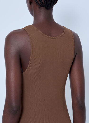 LN-CC® - Saint Laurent: Cassandre Tank Top - Brown Saint Laurent Cassandre Tank Top Brown sla0264036