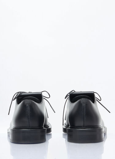 Max Mara Fringed Leather Lace-Ups Black max0258046